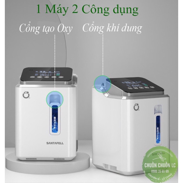 Máy tạo Oxy gia đình SANTAFELL 7 lít, gồm cả chức năng tạo Khí dung