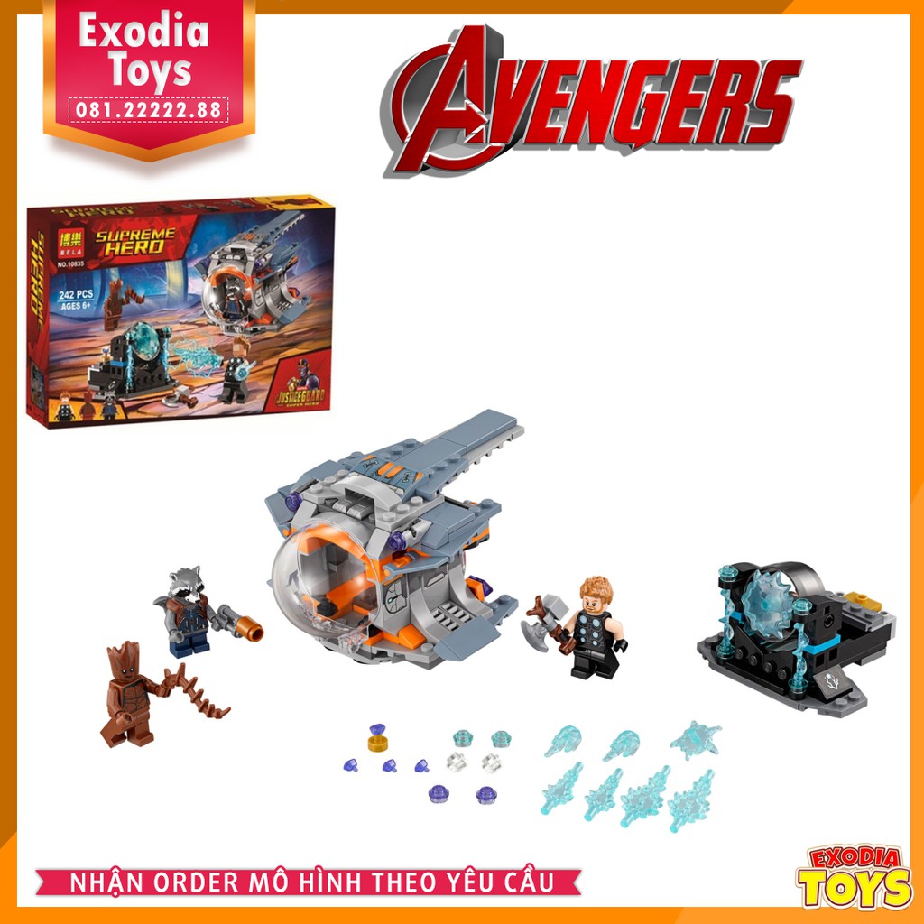 Xếp hình Marvel Avengers Bộ Vũ Khí của Thor : Thor's Weapon Quest 76102 - Đồ Chơi Lắp Ghép Sáng Tạo - BELA 10835