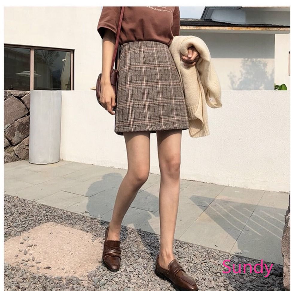 Chân Váy Caro Lưng Cao Phong Cách Hàn Quốc Cho Nữ | BigBuy360 - bigbuy360.vn
