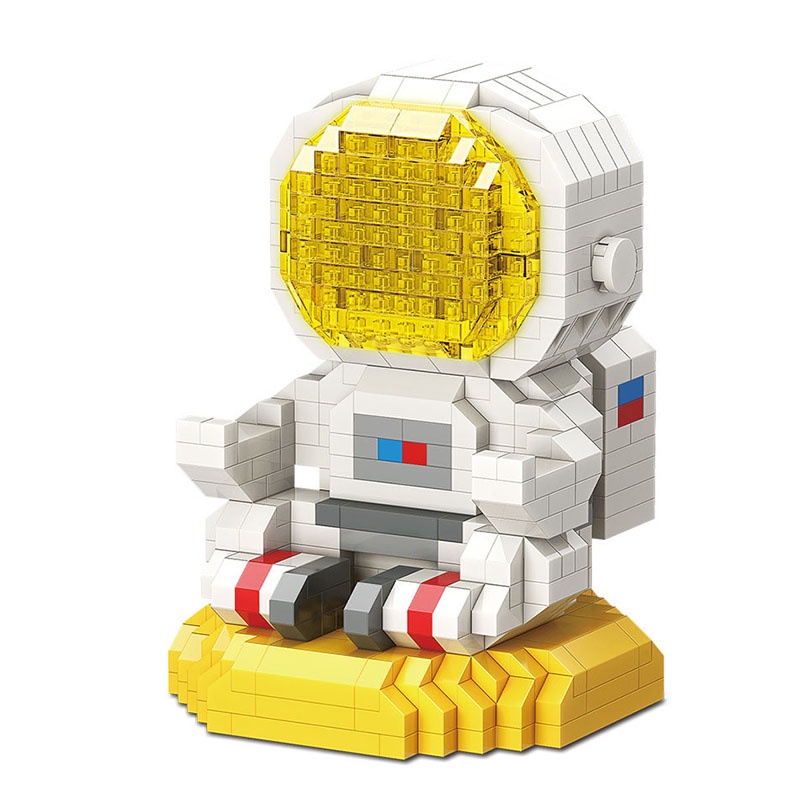 Đồ chơi lắp ráp kiểu hộp đựng bút hình phi hành gia độc đáo dễ thương cho trẻ em