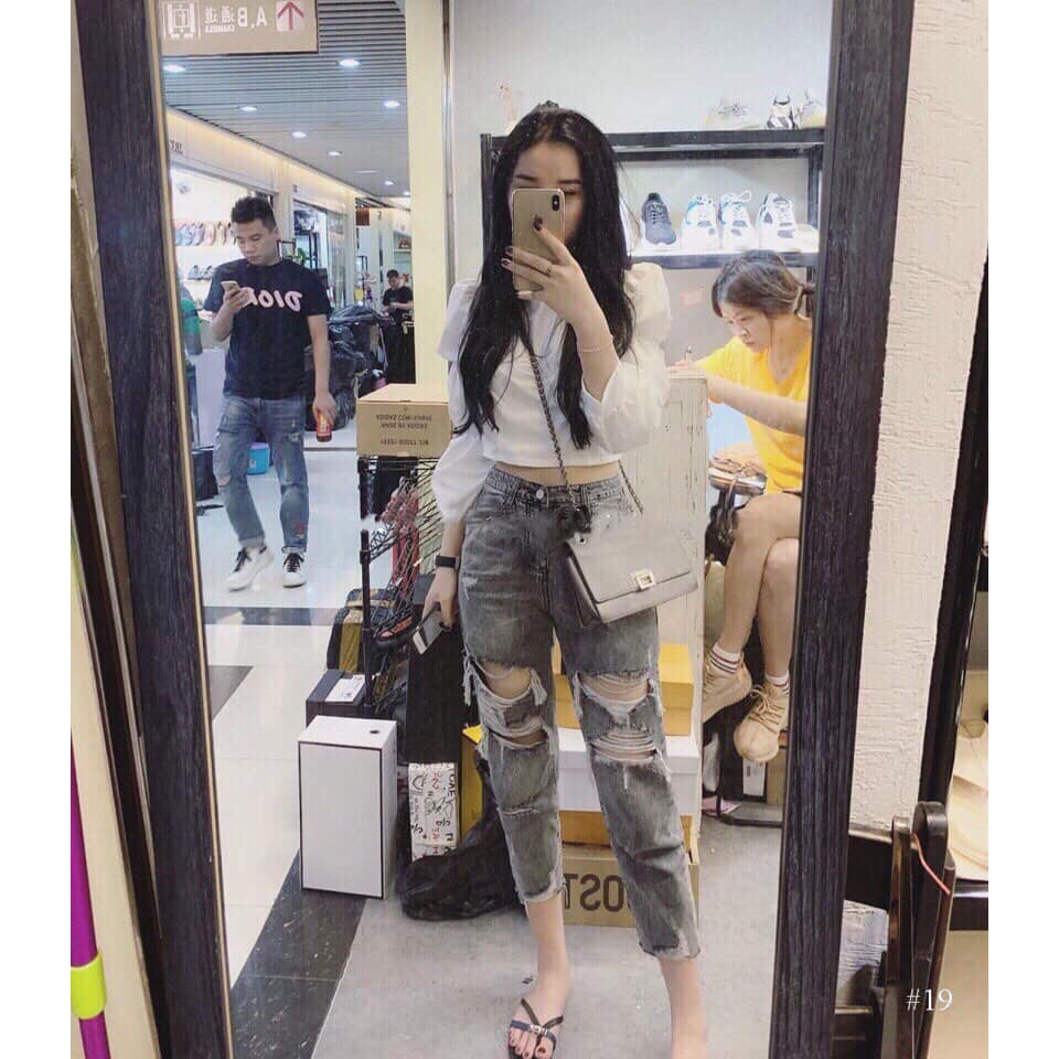 Quần jeans nữ rách khói mã 57 (kèm ảnh thật,video)