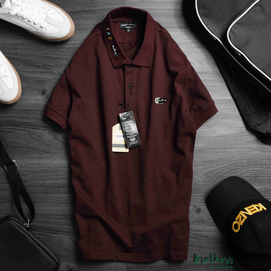 |Chuẩn hãng| Áo polo nam Lacoste cổ viền chữ bao chuẩn bao ngon