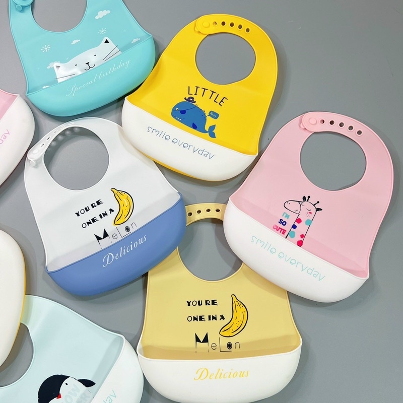 Yếm ăn dặm silicon siêu mềm cho bé