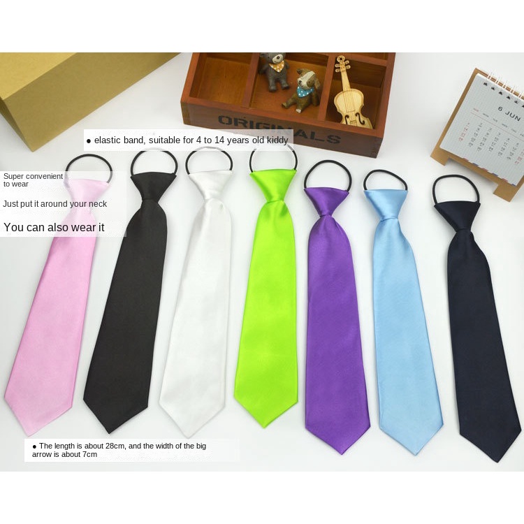 Cà Vạt Nhỏ Màu Đen / Đỏ Dành Cho Bé Trai / Bé Gái Biểu Diễn Ngày Lễ 61