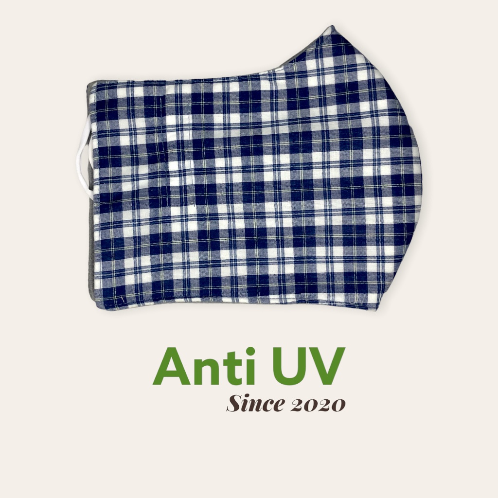 Khẩu trang vải 3 lớp Cao Cấp che tai Nam Nữ thoáng khí tròn đen - Khẩu trang thời trang - Anti UV