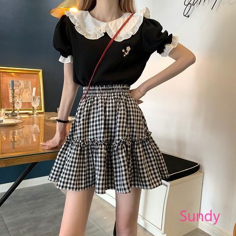 Chân Váy Chữ A Lưng Cao Xếp Ly Thời Trang Mùa Hè Cho Bé Gái