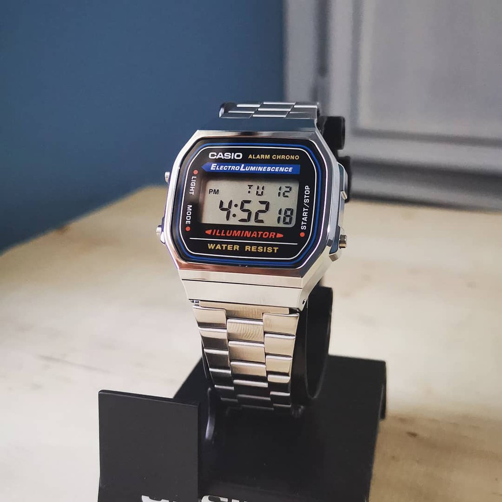 Đồng hồ nam nữ casio A159W - A158WA- A168WA dây kim loại Chống Nước 5 ATM -Tuổi thọ