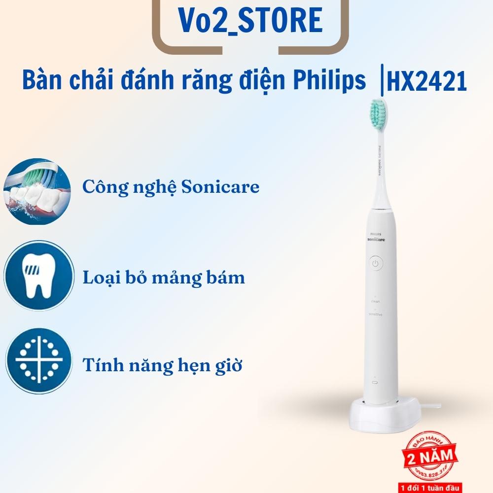 Bàn chải đánh răng điện thương hiệu cao cấp Philips HX2421 - BH 24 Tháng - vo2_store