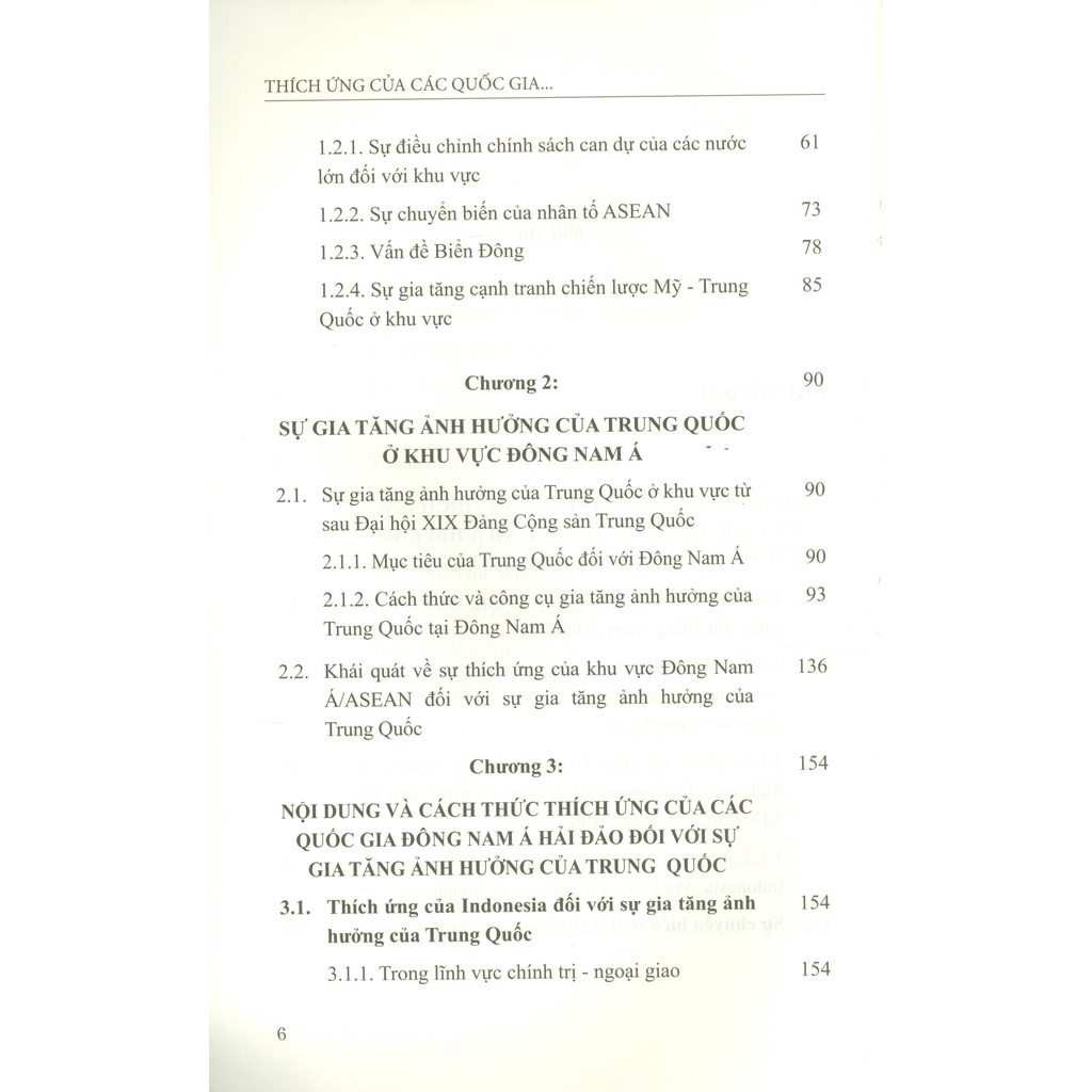 Sách - Thích Ứng Của Các Quốc Gia Đông Nam Á Hải Đảo Trước Sự Gia Tăng Ảnh Hưởng Của Trung Quốc Từ Sau Đại Hội XIX...
