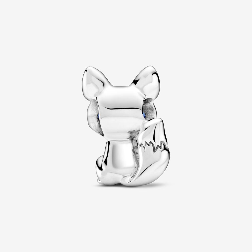 Hạt charm hình cáo mắt xanh dương