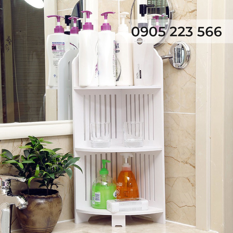 Kệ góc phòng tắm loại Vừa - Cao 60cm ngang 22cm -