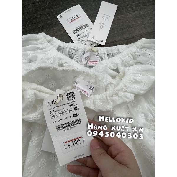 Áo sơmi theu hoa cúc bé gái