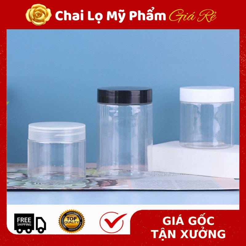 Hủ Đựng Kem ❤ RẺ VÔ ĐỊCH ❤ Hũ nhựa pet Trong Nắp Trắng 50g 100g 200g 250g đựng mỹ phẩm , thực phẩm, đồ khô, ngũ cốc