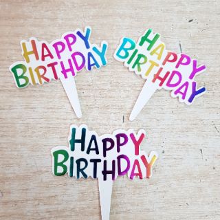Chữ HPBD cắm bánh