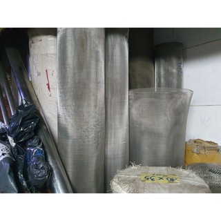 Lưới Lọc Inox 201- 40mesh (lổ khoảng 0,625mm)- độ dày lưới 0,35mm (3dem5)- nhận cắt theo yêu cầu (Lưới Đan Inox
