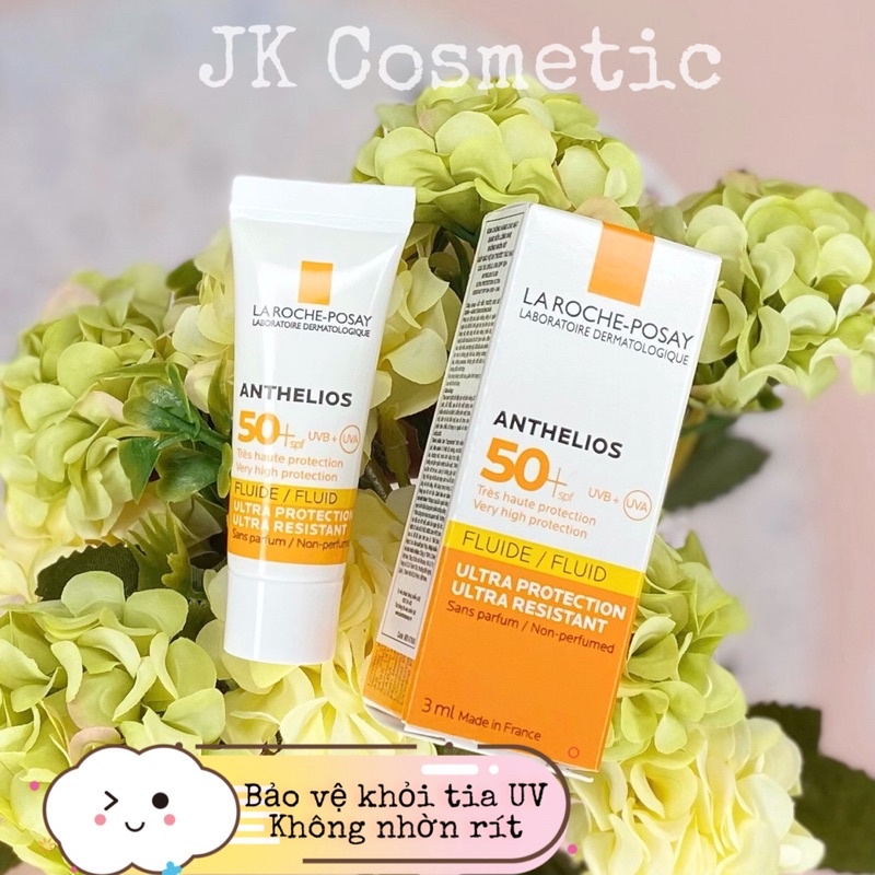 Combo MINI SIZE Kem chống nắng La Roche Posay vạch xanh lá ANTI-SHINE, Anti-Imperfection, Shaka Fluide