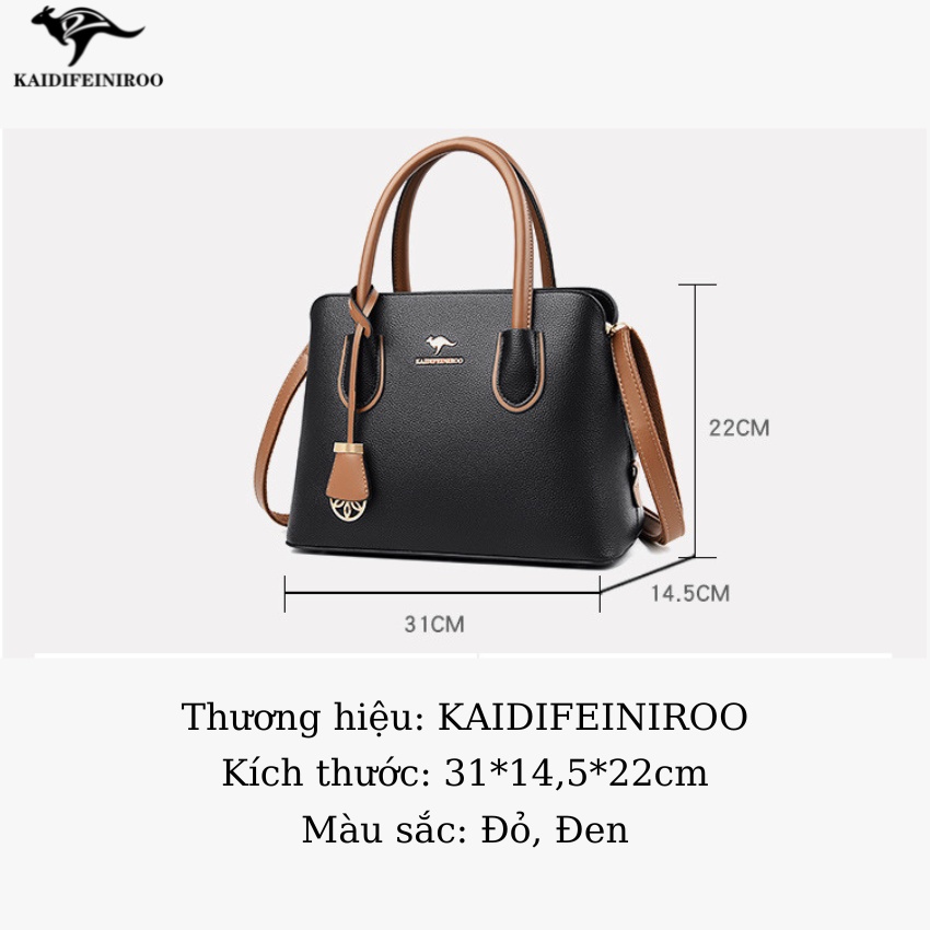 Túi xách nữ đẹp công sở cao cấp hàng hiệu đeo chéo Hàn Quốc rẻ to Kaidifeiniroo KD26  Kaidio Size 31cm