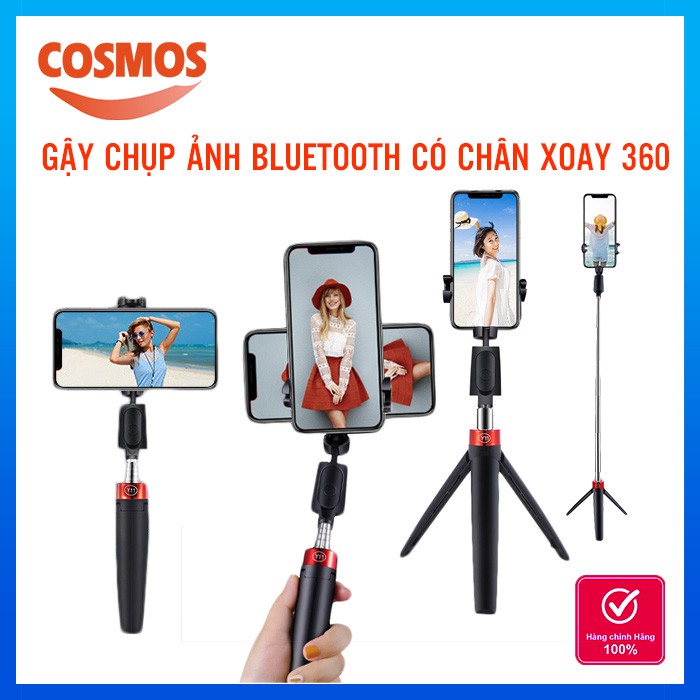 Tripod Selfie Bluetooth Chống Rung Cao Cấp Có Thể Thu Gọn, Gậy Chụp Ảnh Tự Sướng Bluetooth Nhỏ Gọn C