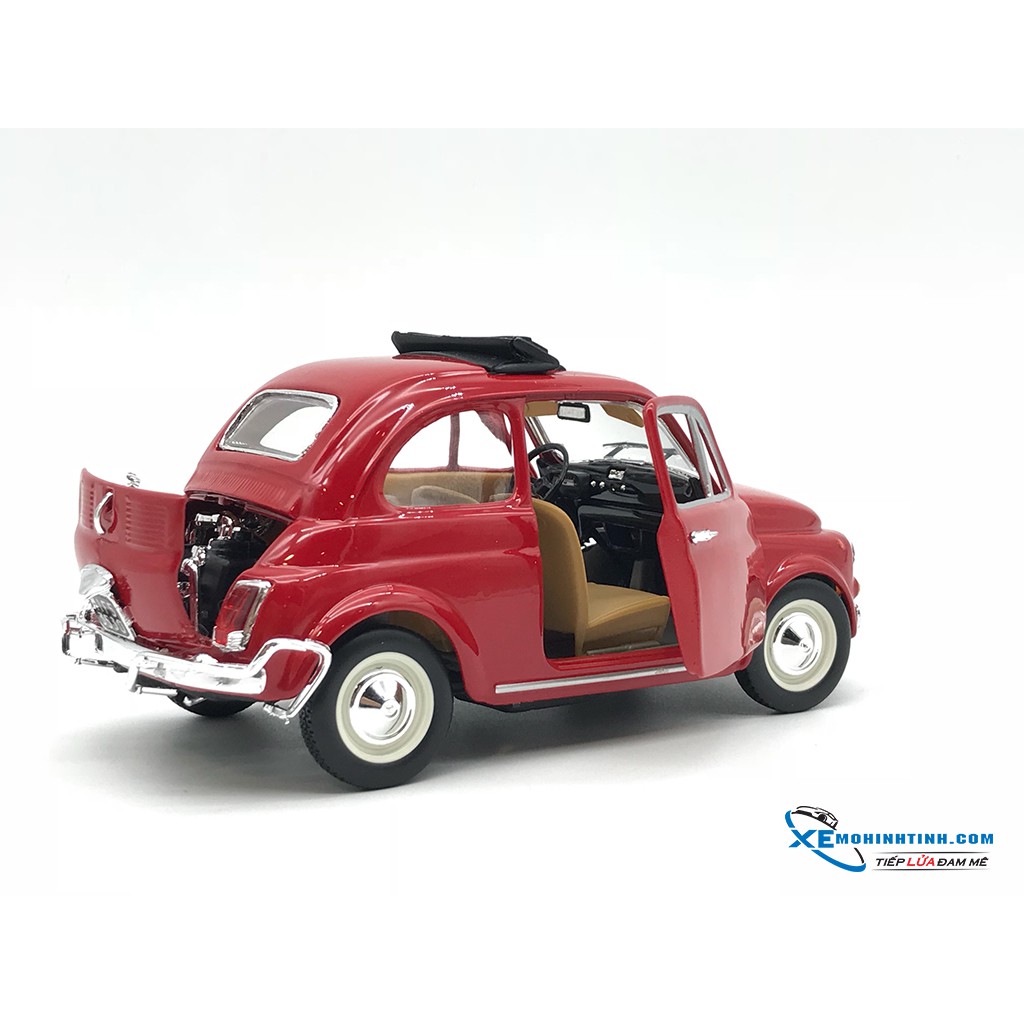 Xe Mô Hình New Fiat 500 L Bburago 1:24 (Đỏ)