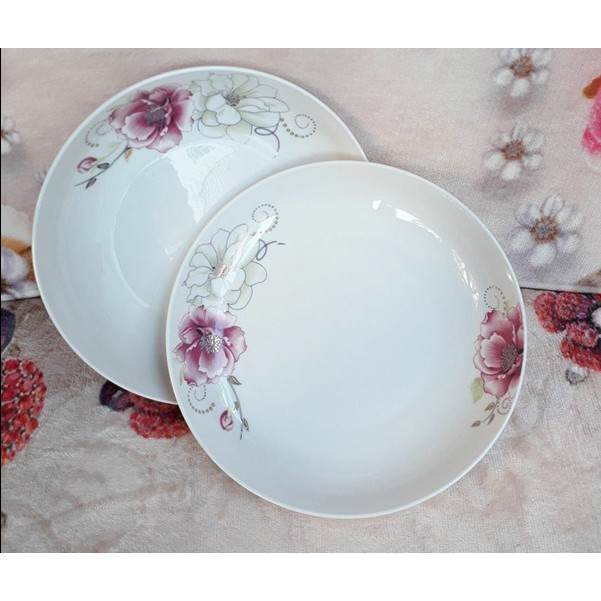 Đĩa sứ hoa 18cm