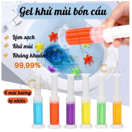 Gel khử mùi bồn cầu - nước tẩy bồn cầu dạng cô đặc thơm mát mùi dễ chịu