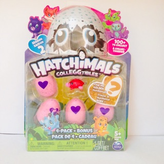 Vỉ 4 Trứng Hatchimals Mini màu hồng mùa 2,quà tặng,bộ sưu tập cho bé