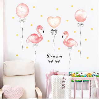 decal dán tường trang trí hồng hạc