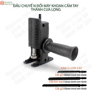 Bộ chuyển đổi máy khoan cầm tay thành cưa kiếm, cưa lọng đa năng C03R kèm theo 3 lưỡi