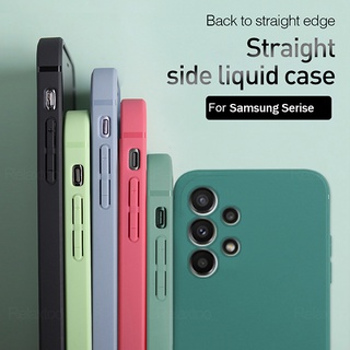 Ốp Lưng Samsung Cho Samsung Galaxy A52 A72 A52S M62 F62 A42 M42 Ốp Điện Thoại Mờ Màu Kẹo Sang Trọng Vuông Màu Macaron Chất Lỏng Chống Sốc Bảo Vệ Camera Vỏ Mềm