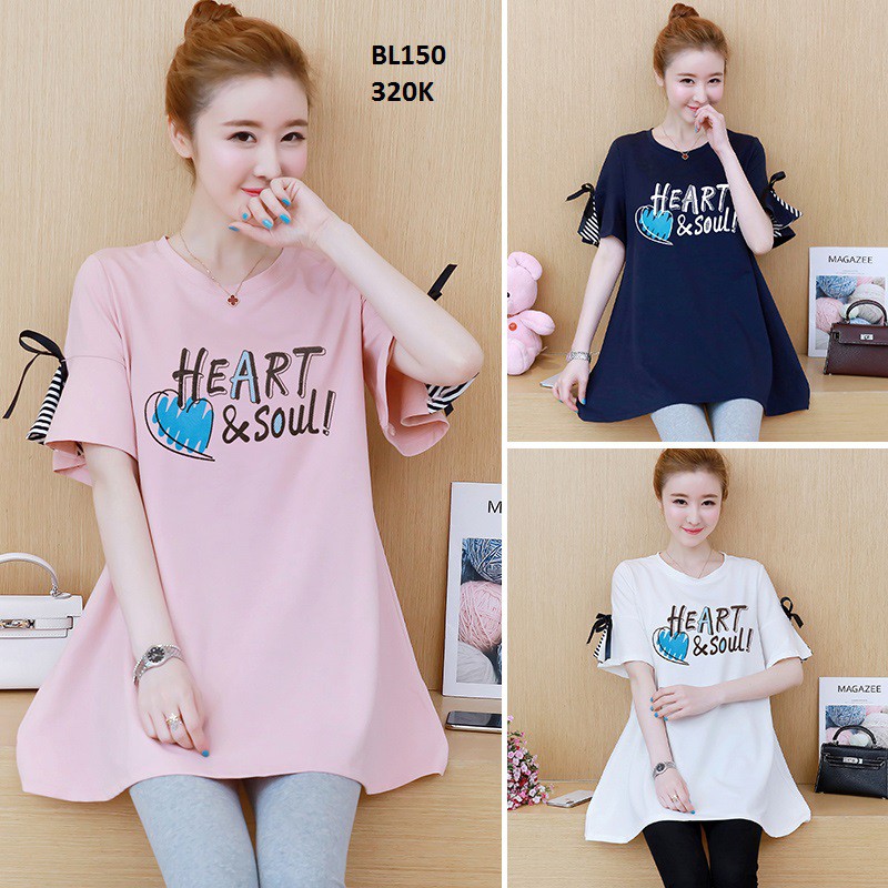 BỘ ĐỒ BẦU IN HÌNH DỄ THƯƠNG BL150