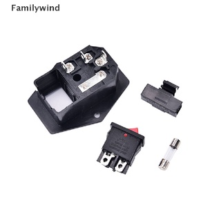 Familywind> 3Pin iec320 c14 inlet module plug fuse switch male power socket 10A 250V well