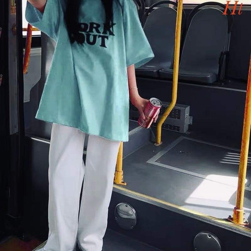 Bộ áo work +quần xuông trắng HT12