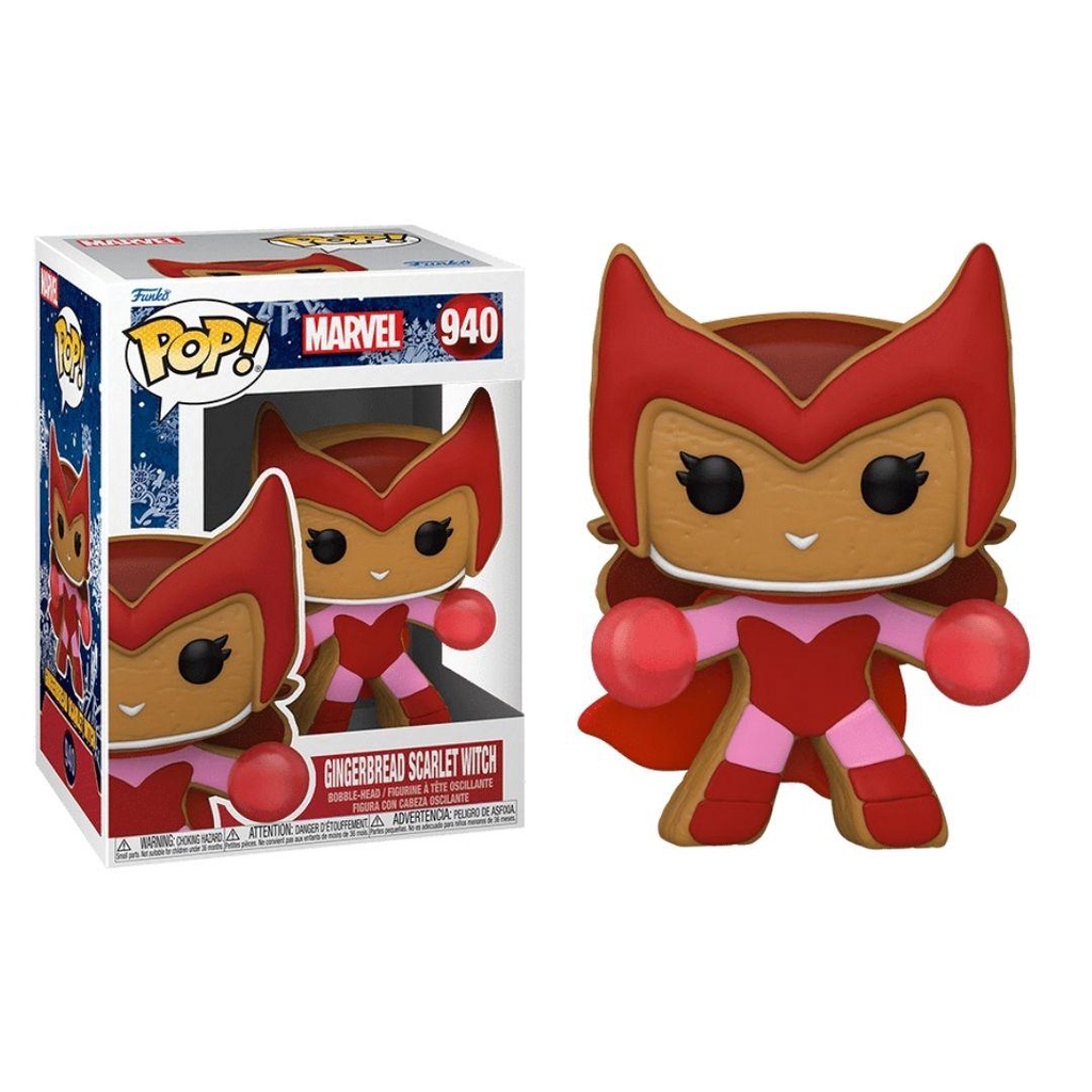 Mô hình Marvel Scarlet Witch 10cm 940 Gingerbread Funko Pop Mô hình tĩnh Nhựa PVC CHÍNH HÃNG MỸ MVFKP08