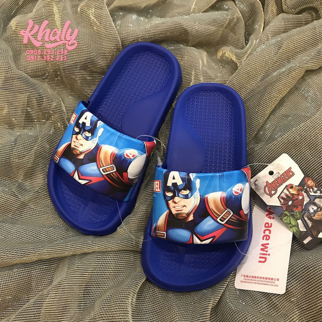 Dép quai ngang hình Captain màu xanh có size từ (26 đến 37) siêu hot cho trẻ em, bé trai - (Disney) - 67P5NAVG222347