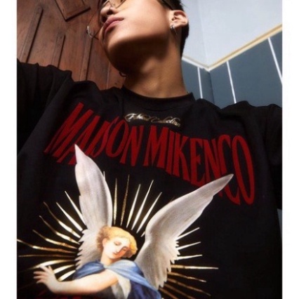 Áo MIKEN phông nam nữ chính hãng cao cấp in thiên thần Fallen Angel 5D, Áo thun local Unisex cộc tay cổ tròn ulzzang