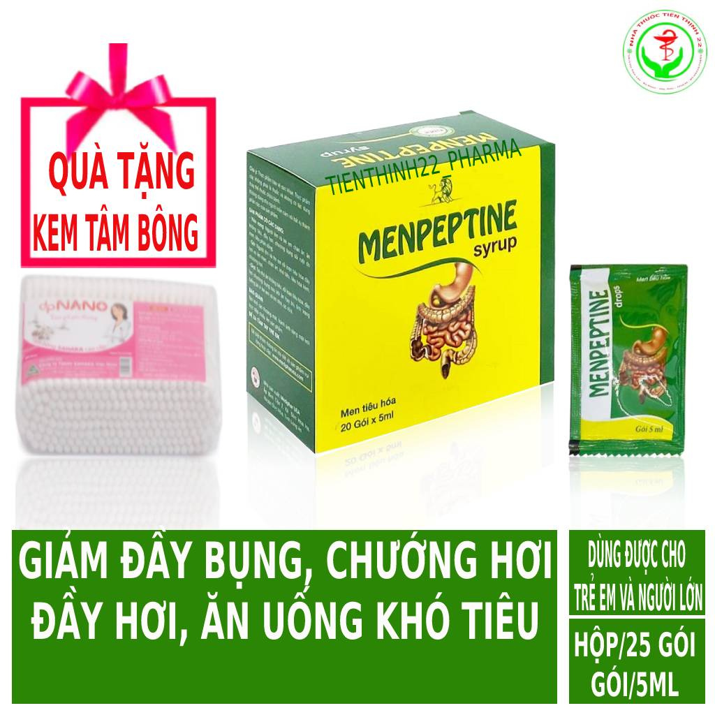 Men Tiêu Hóa Menpeptine Drops Mediphar Usa Hộp 20 Gói - Tặng Tâm Bông