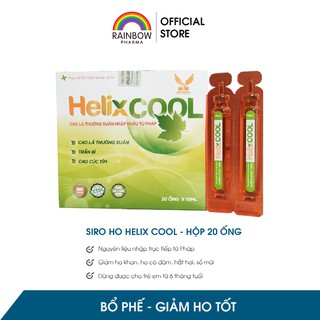 [NL NHẬP PHÁP] Siro ống hỗ trợ giảm ho, sổ mũi Helix Cool (Hộp 20 ống x 10ml)