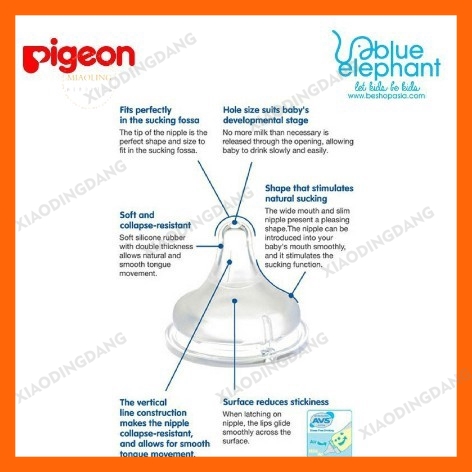 Pigeon Bình Sữa Bằng Silicon Mềm Mại An Toàn Cho Bé