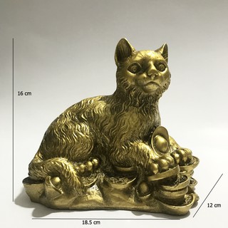 Tượng đá mèo đại mạ đồng