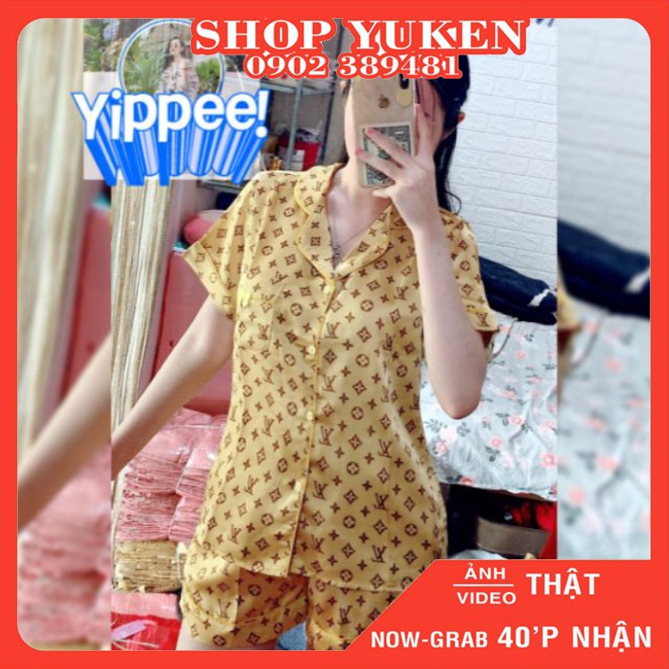♥️ Shop Uy Tín ♥️ Bộ Pijama Đùi Lụa Cao Cấp Có Túi 40_60kg