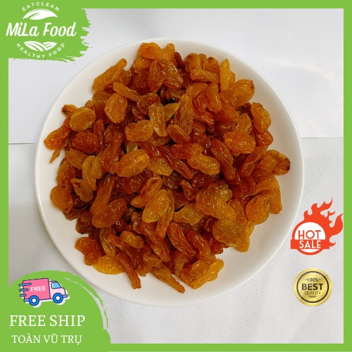 Nho khô không đường MiLa chua ngọt tự nhiên 500g, Nho khô nhập khẩu sáng da đẹp dáng