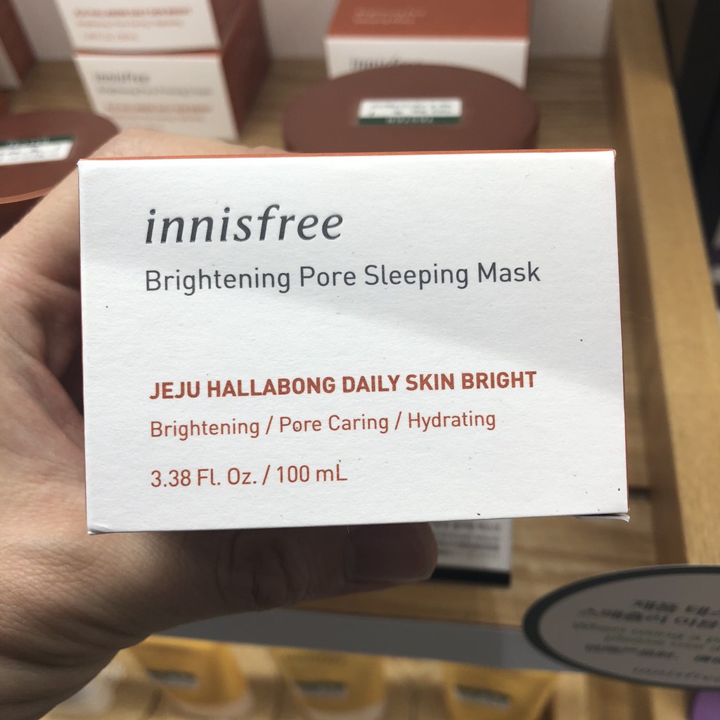 Mặt nạ ngủ giúp sáng da từ vỏ quýt Innisfree Brightening Pore Sleeping Mask 100ml