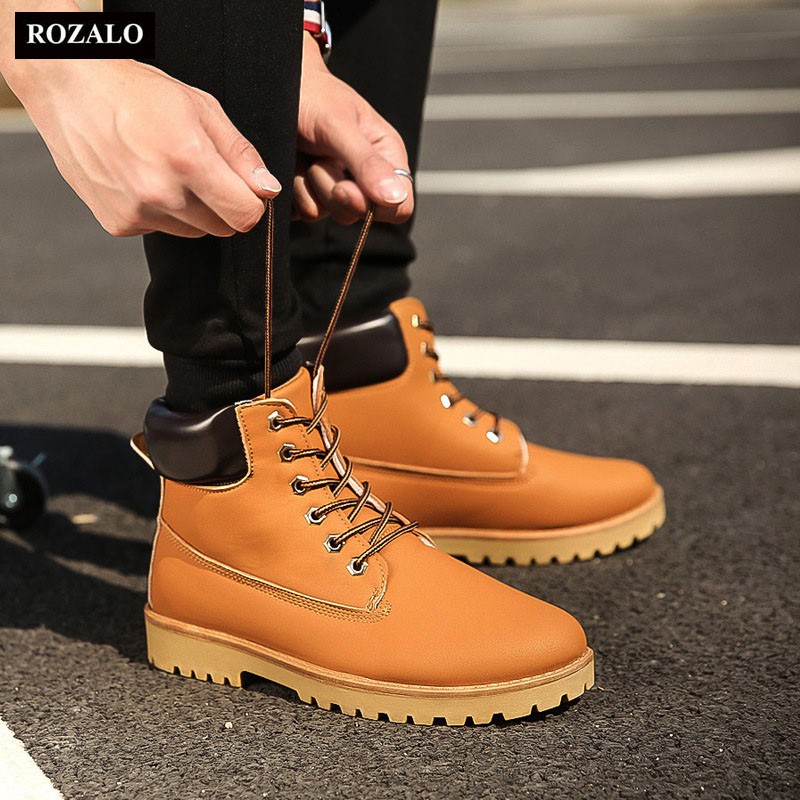 Giày boot nam cổ cao chống thấm Rozalo RM6604 | BigBuy360 - bigbuy360.vn