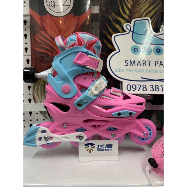 Giày patin Joykid C1 nhựa đúc toàn thân an toàn, có khoá bánh