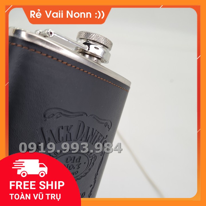Bình Đựng Rượu jack daniels Và Thép Không Gỉ 9oz dung tích 200ml tặng phễu
