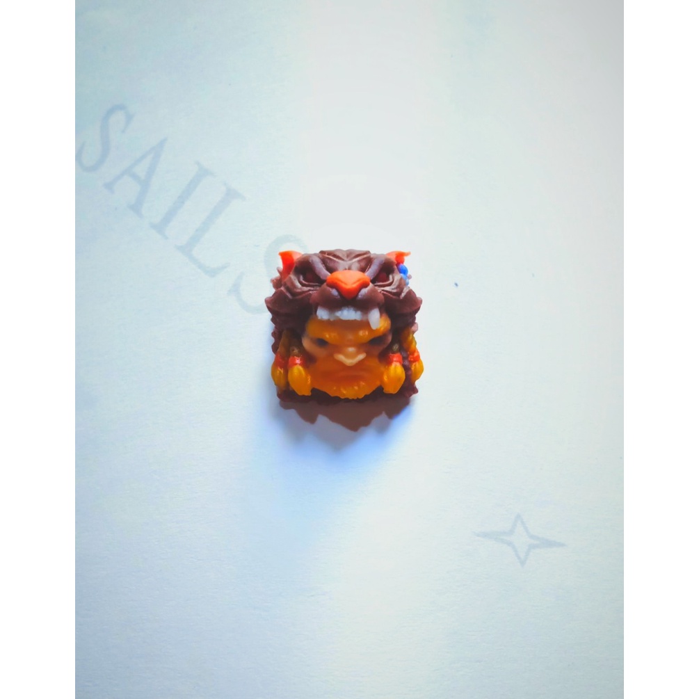 Keycap artisan viking và skull trang trí bàn phím cơ gaming.