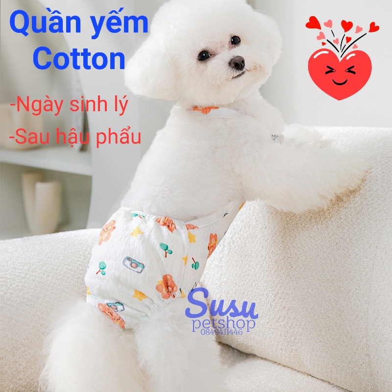 Quần yếm ngày sinh lý, sau hậu phẫu cho Chó Mèo