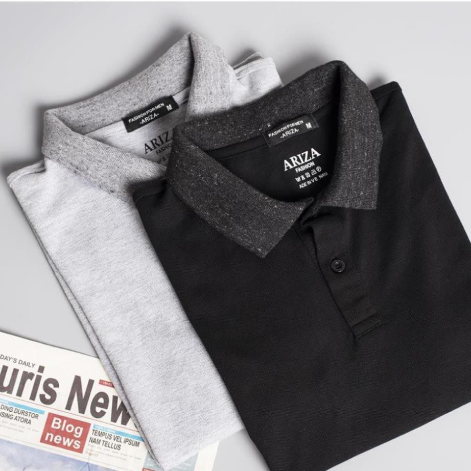 (Sale Off) Áo Thun Nam Ngắn Tay Cổ Bẻ Vải Thun Cá Sấu Cotton Cao Cấp Thấm Hút Mồ Hôi Tặng Kèm 1 Đôi Tất Lười A07