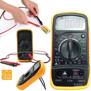 XL830L LCD Digital Multimeter, AC DC Voltmeter Ohmmeter Multi Tester