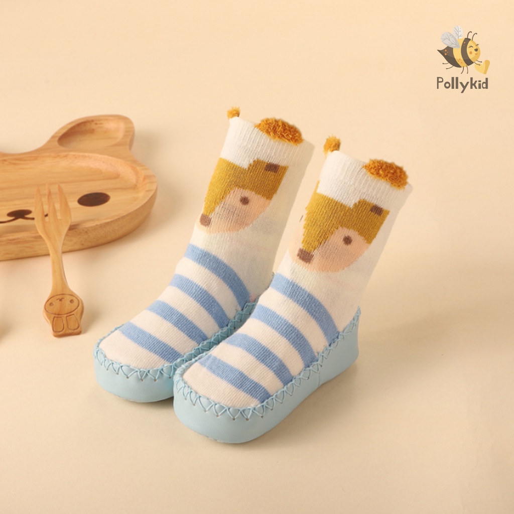 Giày tập đi chống trượt hoạ tiết hoạt hình cho trẻ sơ sinh POLLY KID từ 6 - 30 tháng SP217